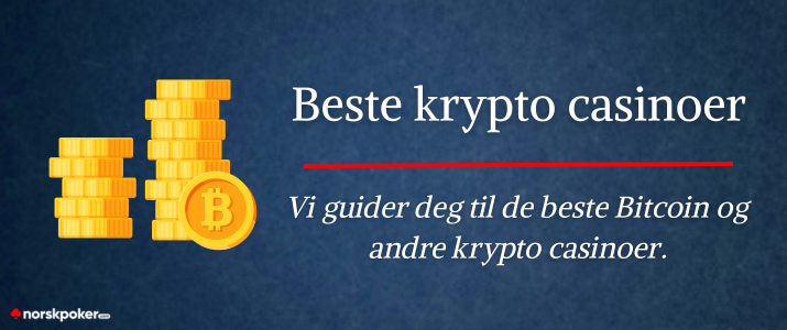 Vi guider deg til beste Bitcoin og andre krypto casinoer