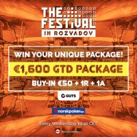 Spill og vinn turneringspakker til The Festival hos Guts Poker