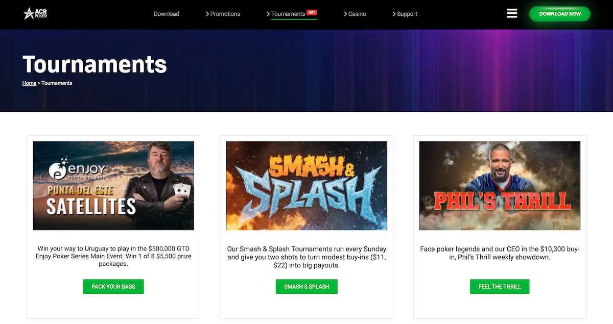 acr poker turneringer