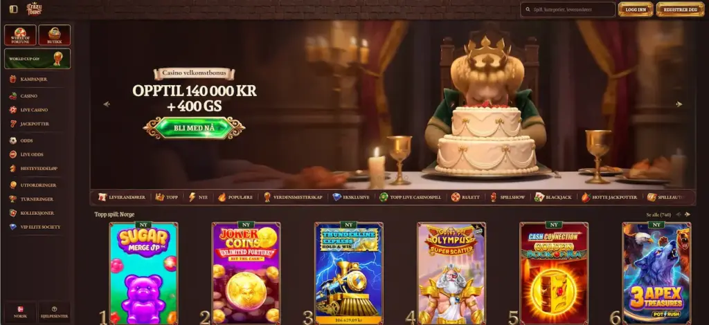 crazy tower casino NO